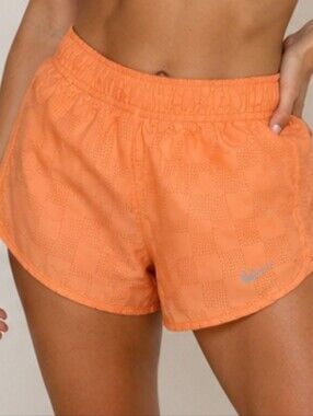 Nike Women's Orange Athletic Running Shorts Size SMALL